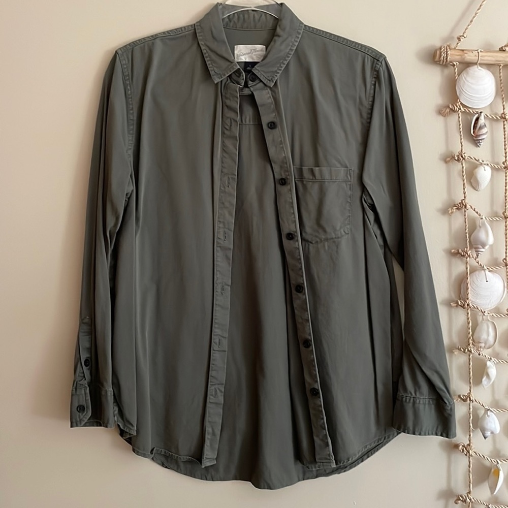 Dark Green Button Down - image 1